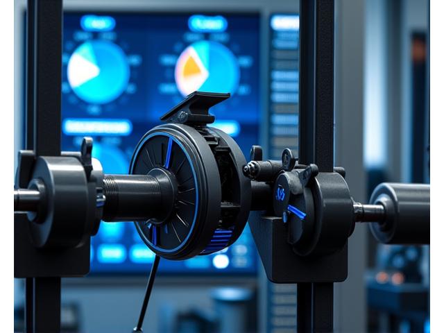 Video di un mulinello Giada Ami sottoposto a stress test in laboratorio, con un carico di trazione estremo simulato da pesi e apparecchiature di misurazione. Grafici interattivi mostrano la resistenza alla trazione, la fluidità di rotazione e la durata comparativa con altri prodotti sul mercato.