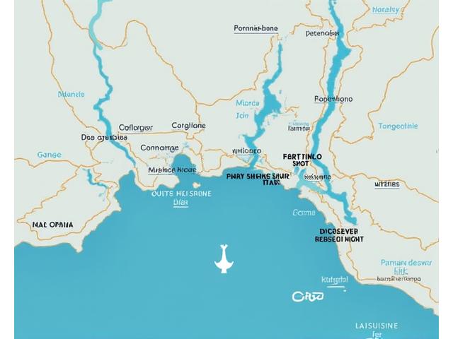 Mappa stilizzata di Genova con punti evidenziati per la pesca urbana