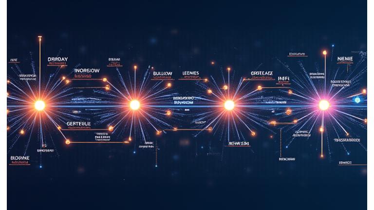 Diagramma stilizzato del flusso di dati che mostra le fasi di raccolta, utilizzo e protezione, simboleggiando la trasparenza.