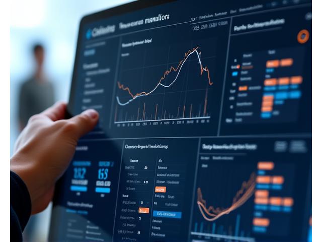 Dashboard di analisi dati di pesca con grafici che mostrano pattern di cattura e previsioni.